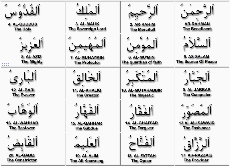 allah-names